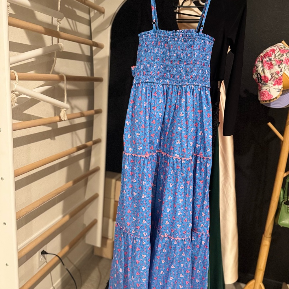 Cotton Front Bow Maxi Dress